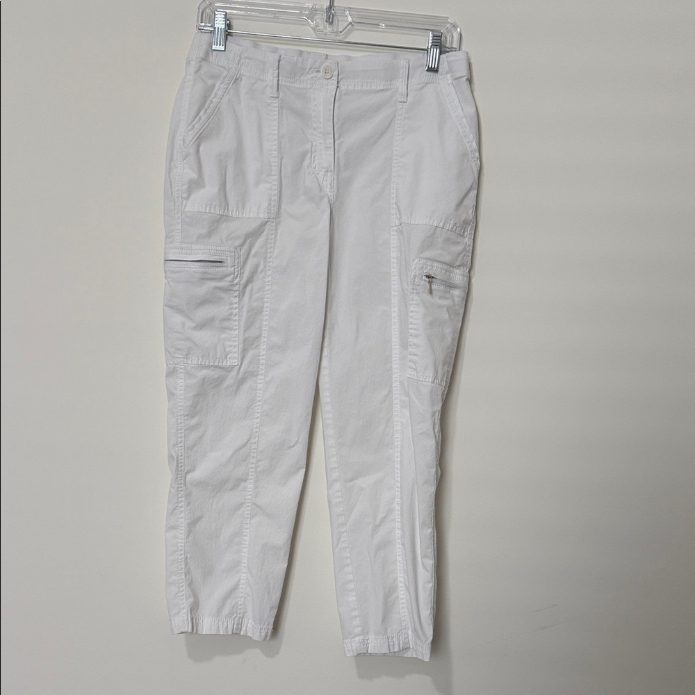 Chicos White Crop Pants, size 00, (2)